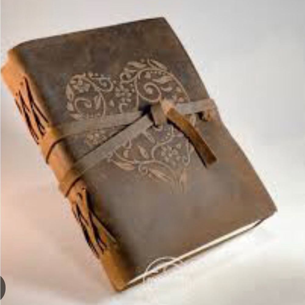 Moonster Leather Heart Blank Journal